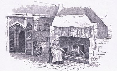 The kitchen, Old Sow, Kent, from The Cottages and the Village Life of Rural England published by Dent & Sons Limited, 1912 by Alfred Robert Quinton